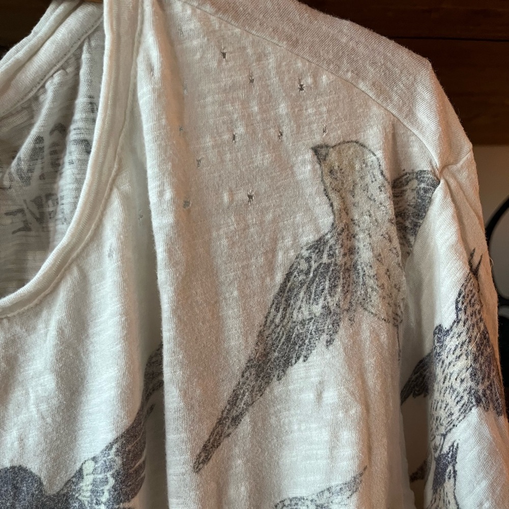 Bird Print Women's Top - Picture 6 of 14